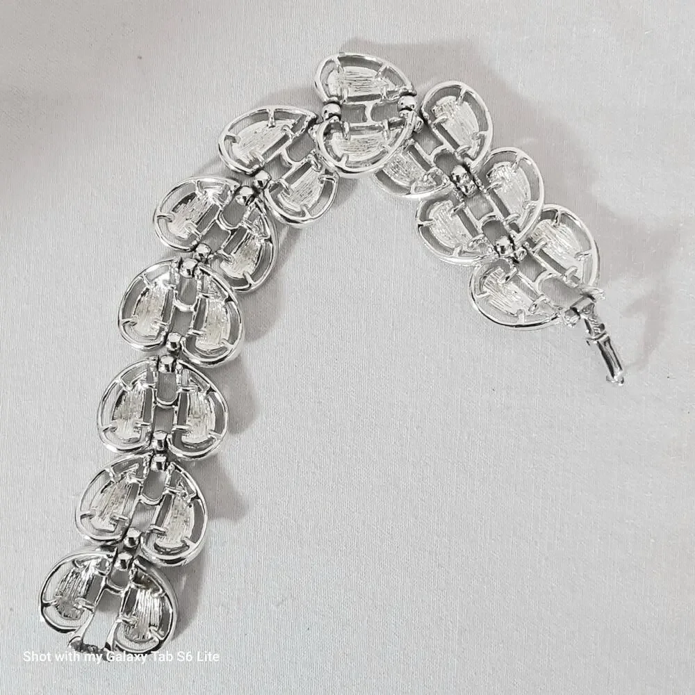 💎Coro SIlver Tone Bracelet Chunky Links